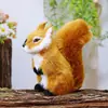 Simulación Ardilla Modelo Animal Adornos Estáticos Artesanías de Imitación de Lana Regalo Tienda de Regalos Regalo de Cumpleaños Ardilla