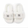 ¡Mismo estilo que Zhao Lusi! Pantuflas Peludas de Suela Gruesa de Moda para Mujer 2025 Principios de Otoño Nuevas Casuales de Punta Abierta para Exteriores