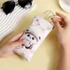 Nova Bolsa Porta Óculos Desenho Panda Fofo, Bolsa de Couro para Óculos Portátil de Alta Qualidade, Couro Macio, Nicho Feminino