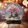 Impresión Plana Transfronteriza 2D Plano Rotación de 360 Grados Escena de Nieve Casa de Pingüinos Decoración de Escritorio Interior y Exterior Festival