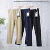 ¡Viejo Meidan! Otoño e Invierno Exterior Pequeño Triángulo Etiqueta Blanca Suelto Cónico Herramientas Pareja Forrado de vellón Moda Pantalones Casuales