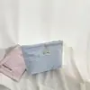 Nova Bolsa de Maquiagem Xadrez Estilo Japonês 2026 para Mulheres, Bolsa de Armazenamento Fofa em Tecido Bordado, Porta-Moedas e Celular Versátil Casual