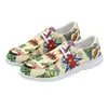 Zapatos Mocasín Personalizados Cross-Border Pod, Zapatos Ligeros Transpirables de Lona para Mujer, Zapatos Casuales Versátiles con Impresión Digital para Hombre