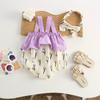 Bebê Saco De Peido Roupas De Verão Sling Estilo Ocidental Bebê Menina Vestido De Verão Estilo Ocidental Tulipa Moda Triângulo Roupas