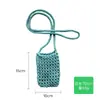 Bolsa de Celular de Tricô, Bolsa Transversal de Corda de Algodão Trançada Feita à Mão Tendência, Bolsa de Ombro Versátil para o Verão, Portátil e na Moda