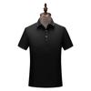 Camisa polo de trabalho de algodão puro elegante de verão, camiseta personalizada de manga curta com lapela, camisa publicitária com logotipo impresso, roupa de trabalho da empresa