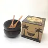 Tazón de cáscara de coco creativo de moda tazón de coco de tronco de madera juego de dos piezas vajilla de regalo batido postre ensalada de frutas comida ligera