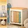 Caja Plegable de Gran Capacidad para Almacenamiento de Ropa con Ruedas, Set de Cuatro Piezas para Guardar Ropa y Colchas, Especial Festival de Primavera