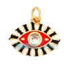 L45 Accesorios para joyería DIY cobre puro chapado en oro plateado recubierto de oro estilo europeo y americano Ojo del Diablo colgante multicolor