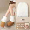 Polainas de Pelúcia Longas de Coral Fleece Espessadas Quentes Meias para Panturrilha Outono e Inverno Adicionadas Protetores de Perna de Fleece Coberturas Altas para Botas para Mulheres