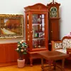 1:12 Casa de Muñecas Casa de Muñecas Modelo de Casa Muebles Miniatura Comida y Juego Miniatura Madera Maciza Gabinete de Puerta Única con Parte Superior Curva
