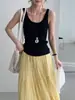 ¡Es tan cómodo de llevar! Camisola de Color Sólido con Canalé para Mujer, Versátil, Amigable con la Piel, Elástica, Adecuada para Usar en Capas, Y1500