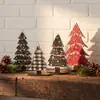 Nuevos adornos de madera navideños transfronterizos con pintura de lunares, decoración de mesa para árbol de Navidad para un ambiente festivo en la sala de estar