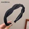 Diadema de Malla Estilo Coreano para Mujer Color Sólido Diadema Superior Alta para la Cabeza 2025 Nuevo Accesorio Simple para el Cabello Diadema para Salir