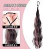 Tranças de Peruca para Mulheres com Mechas Dopamina, Anéis de Peruca Trançada, Ferramenta de Extensão de Cabelo, Feixes de Cabelo Colorido, Rabos de Cavalo Duplos