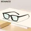 Gafas de sol rectangulares Rain Cross-Border de nuevo estilo con bloques de color únicos para hombres y mujeres, esenciales para fotografía callejera al aire libre y estilismo, Gafas de sol con protección solar