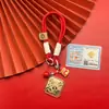 Shuibei Popular Ouro Puro 999 Pingente Quadrado Carteira Chaveiro Pingente Personalizado Corrente de Celular Venda Direta da Fábrica