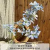 Nova Série de Orquídeas Lírio de Galho Único Flores Artificiais Materiais Florais para Casamento Layout de Cena de Salão de Casamento Flores Decorativas Flores Artificiais