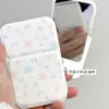 Espelho pequeno dobrável portátil, alto valor estético, espelho de maquiagem mini fofo para meninas