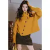 Suéter de Punto de Manga Larga de Cuello Alto de un Solo Botón Estilo Coreano para Mujer 2026 Otoño/Invierno Nuevo Top Perezoso de Moda de Alta Gama