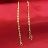Corrente Ondulada Vietnamita Banhada a Ouro, Corrente Lisa, Colar Feminino, Corrente Espinha de Cobra, Corrente de Caixa Banhada a Ouro em Latão, Corrente Chopard, Empilhável