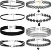 Amazon Ins Set de Collar de Encaje Creativo Cadena Clavícula Joyería Simple Gótica Europea y Americana
