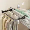 Cabide de Roupa Retrátil para Cabeceira de Dormitório, Suporte de Armazenamento Doméstico para Pendurar, Cabide de Roupa sem Furos para Cabeceira de Beliche de Estudante