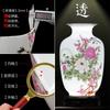 Jingdezhen, pequeño jarrón de cerámica, adornos florales para sala de estar, moderno y sencillo, decoraciones de flores secas para el hogar, botella de porcelana