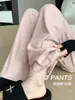 Calças de maternidade, estilos de primavera e outono, tamanho grande, calças casuais de perna larga, plus size, adequadas para figuras petites, forradas com fleece e espessadas para o inverno, calças de perna reta