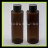 Botella de tapa de rosca marrón 120ml hombro plano Botella PET botella de champú botella de tapa ordinaria 120ml sub-botella de agua cosmética