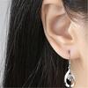 Aretes Colgantes Chapados en Plata Largos Temperamento Simples Japoneses y Coreanos Accesorios Distintivos para las Orejas