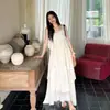 Vestido de Alça Cor Sólida Estilo Férias Doces LS Guangzhou Treze Linhas Verão 2026 Novo Vestido 23266 #