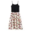 Traje de Vestido de Maternidad Otoño e Invierno Año Nuevo Cárdigan Rojo Estampado Tejido Moda Ropa de Invierno Ropa de Año Nuevo Conjunto de Dos Piezas