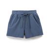 Traje de Shorts de Felpa con Efecto Lavado, Manga Corta, Canalé, para Mujer, Verano 2024 SS33-2677