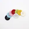 Botón grande blanco de color, con borde redondo grande, de plástico de 4 agujeros, tecnología de botón, material decorativo DIY, 4-7 cm
