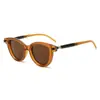 Gafas de Sol Cat-Eye de Estilo Europeo y Americano de Moda con Doble Esquema de Color, Gafas de Sol de Moda Urbana, Gafas Versátiles Lisas Anti-Luz Azul Sin Graduación