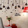 Novo estilo adesivos de parede Halloween abóbora lâmpada pendente de vidro loja de fundo da janela adesivos decorativos da parede SK9094