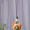 Pingente de Madeira Esculpida de um Cavalo do Zodíaco Feito de Sândalo e Madeira de Jujuba, um Pequeno Ornamento de Cavalo Que Traz Boa Sorte, Pingente de Cavalo Esculpido em Madeira