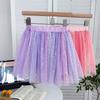 Saias Infantis, Saias de Tule Degradê, Roupas de Verão, Novas Saias de Tule para Menininhas, Saias Tutu da Moda, Envio Direto de Peça Única