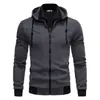 2024 Moda Casual Cruzada de Comércio Exterior Moletom Masculino Cardigan com Capuz de Cor Contrastante Falso Duas Peças Slim Novo Estilo Masculino
