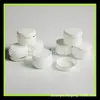 Frasco Cilíndrico com Borda Prateada Branca de 20g Frasco para Creme Frasco para Creme Frasco para Amostra Pequena de Máscara Facial Caixa de Subembalagem Cosmética
