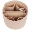 Bolsa de Cosméticos Estilo Moderno Sencillo Gran Capacidad Compartimentos Múltiples Bolsillo Interior Cosmético Conveniente Acabado Bolsa de Almacenamiento de Fieltro