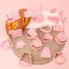 Molde para Galletas de Cumpleaños Simulado de Niño y Niña con Rostro de Muñeca, Cortador de Fondant Tipo Prensa, Molde de Horneado 3D