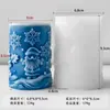 Jiahuimei Decoração de Natal Enfeites Molde de Silicone DIY Natal Floco de Neve Cilíndrico Vela de Aromaterapia Ferramenta de Moagem