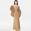 Vestido de Noche Negro para Mujer, Tirante de Sirena, Ceremonia para Adultos, Anfitrión de Reunión Anual, Petite, Sexy, Lujo Ligero, Nicho, Examen de Arte de Gama Alta