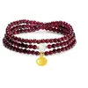 Pulseira de Granada Natural com Três Círculos, Cristal Vermelho Vinho de Alta Qualidade e Pulseira de Jade Hetian, Estilo Quente de Transmissão Ao Vivo