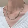 Estilo punk corrente de clavícula cruzada com rebites de rua gargantilha escura nicho colar exagerado joias y2h masculinas femininas