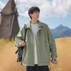 Chaqueta de Herramientas Retro de Gamuza Estilo Americano para Hombre Otoño e Invierno Nueva Marca de Moda Holgada y Atractiva Casual Versátil Ropa de Algodón tipo Flying