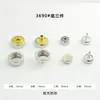 Set Dorado de Cuatro Botones de Tres Botones Metálicos para Accesorios de Ropa, Botones Redondos Ocultos Estilo Chanel para Chaquetas