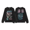Moletom com capuz estampado retrô americano, marca moderna europeia e americana, estilo hip-hop urbano. Moletom básico unissex.